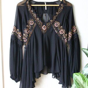 Bohemian Beaded Top- Free People